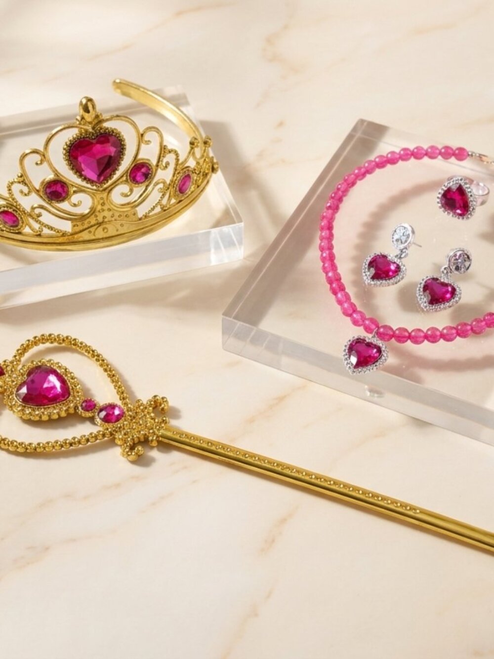 Pink Princess Dress Set with Tiara set - Picture 2 of 10